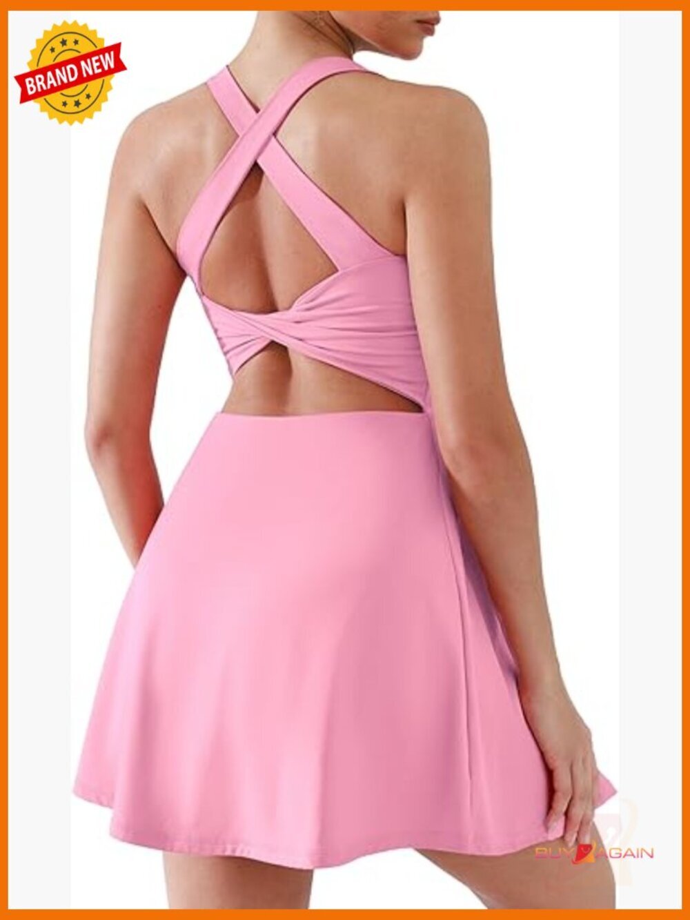 Built-in Shorts & Bra Tennis Dress, A-Line Skirt, Pickleball Workout
